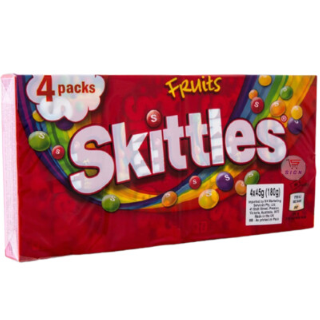 FRUITS SKITTLES 4 PACK 180G